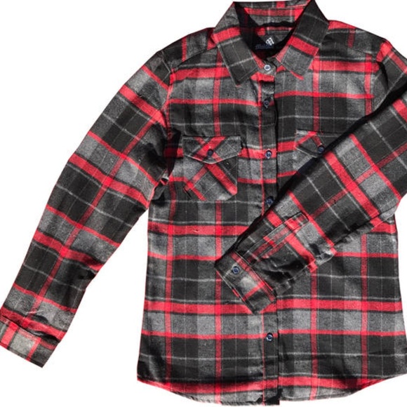 Red and Black Women's Flannel - Picture 3 of 5